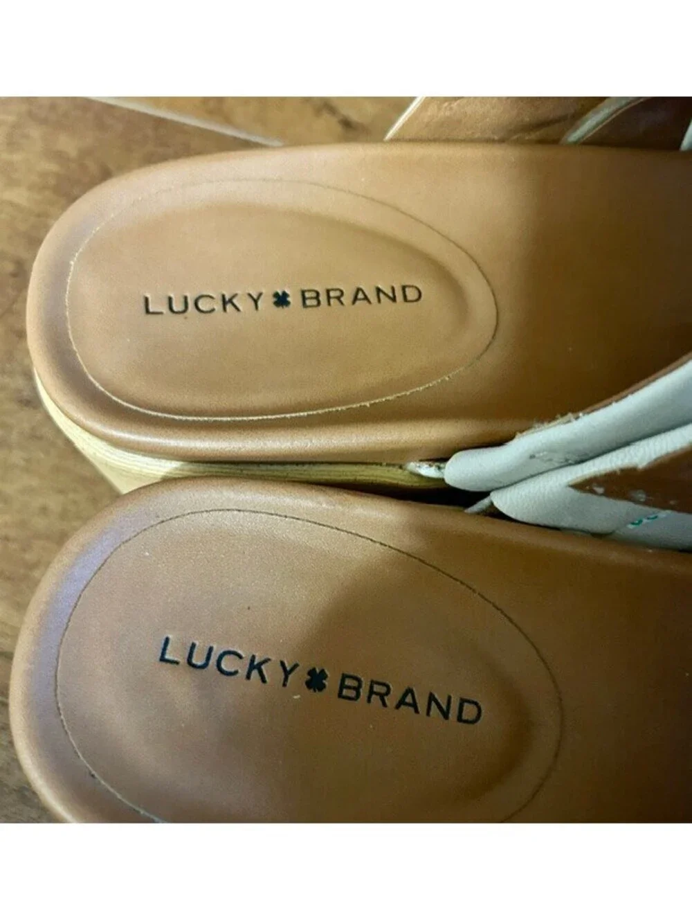 Lucky Brand Women's Leather Upper Platform Slide Sandals 8.5